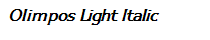 Olimpos Light Italic